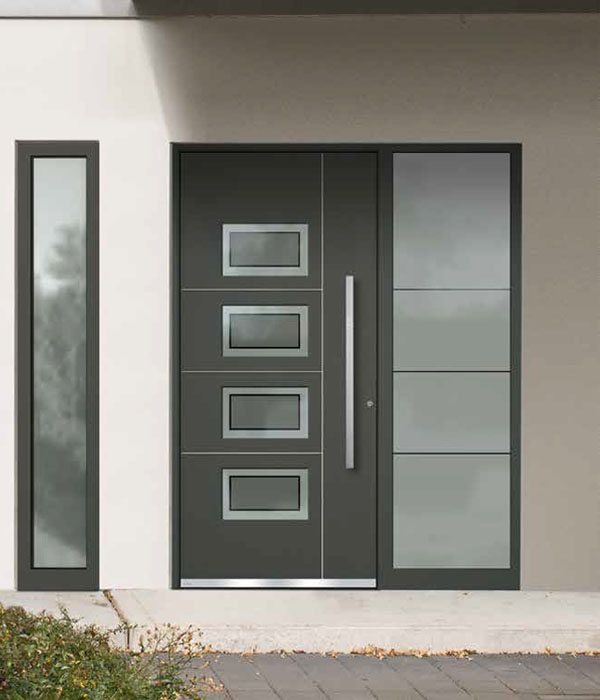 Aluminiumhaustüren Grau von EGE